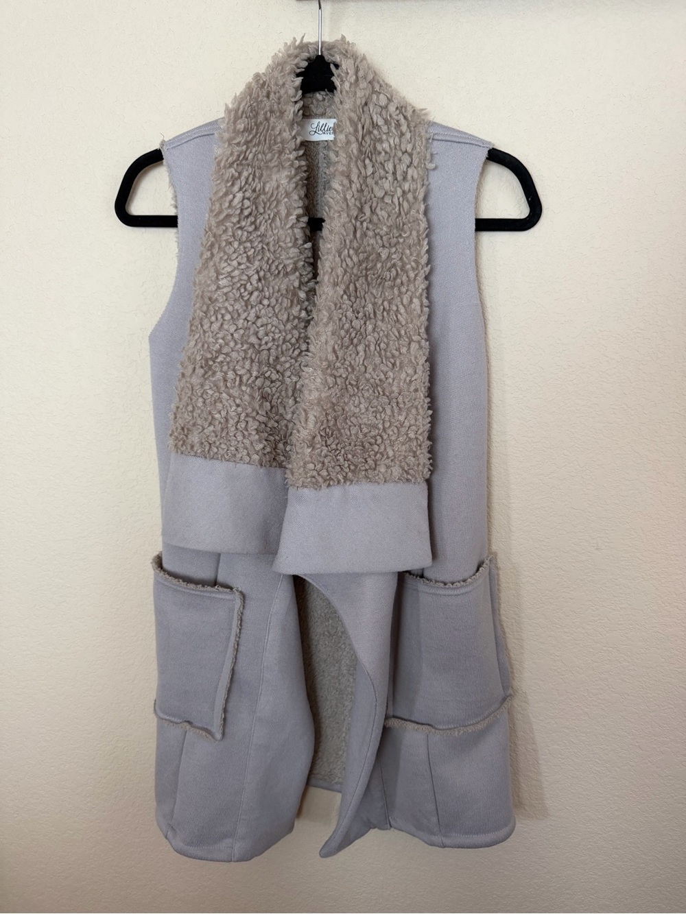 Taupe Faux Fur Vest